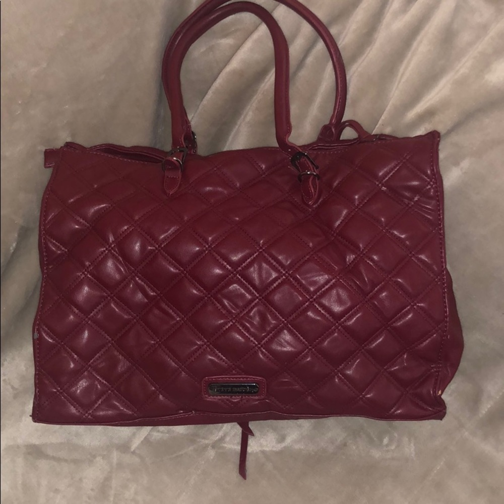 Burgundy Steve Madden tote bag